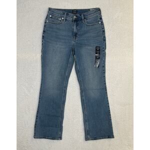 J.Crew Mid-Rise Flare Crop Jeans Women’s 28 All-Day Stretch Blue, NWT‎
